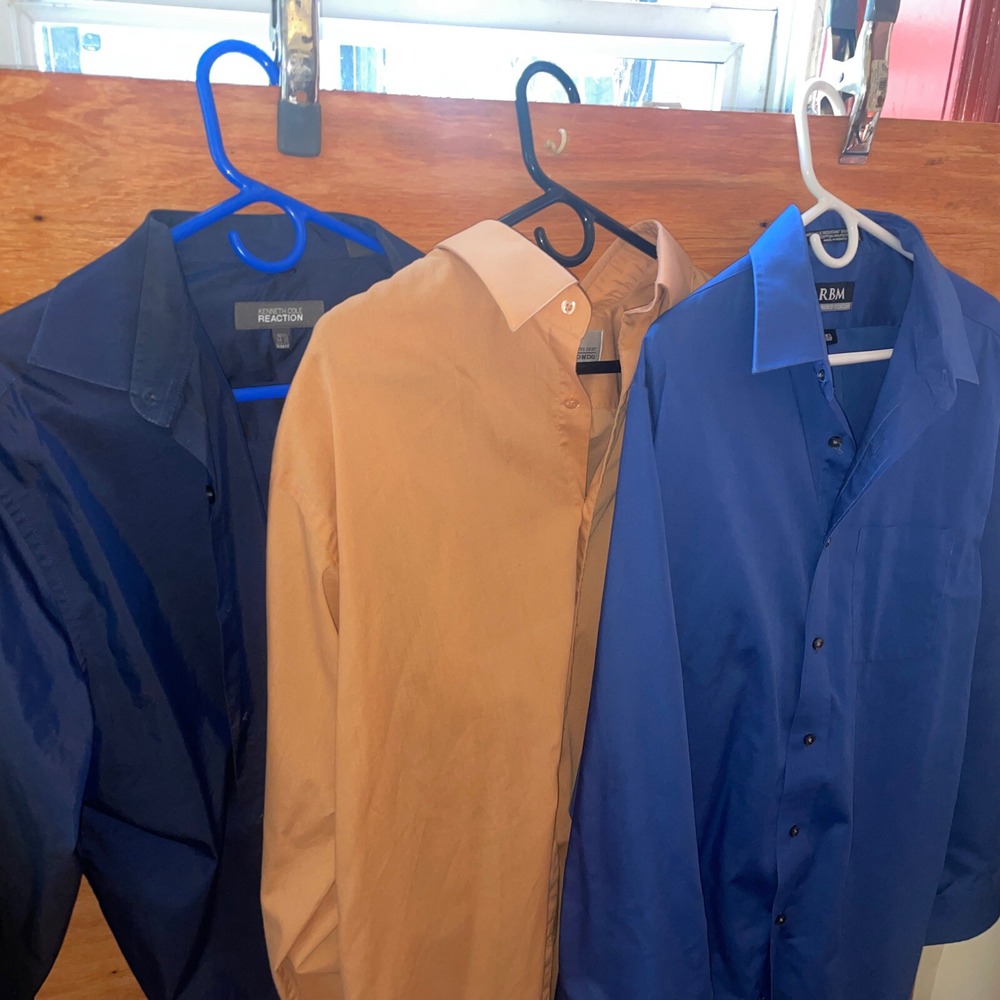 lot of 3 late 90's mens collar shirts (16.5 x 34/35)